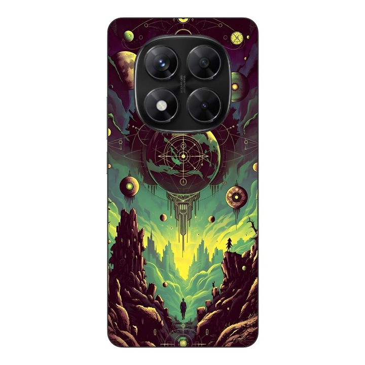 Husa compatibila cu Xiaomi Redmi Note 14 Pro 5G Silicon Gel Tpu Model Mystical Planet