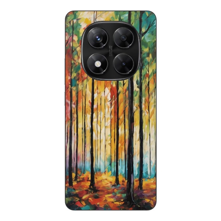 Husa compatibila cu Xiaomi Redmi Note 14 Pro 5G Silicon Gel Tpu Model Colored Forest Art