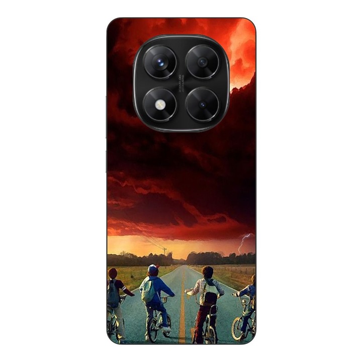Husa compatibila cu Xiaomi Redmi Note 14 Pro 5G Silicon Gel Tpu Model Stranger Things Red Sky