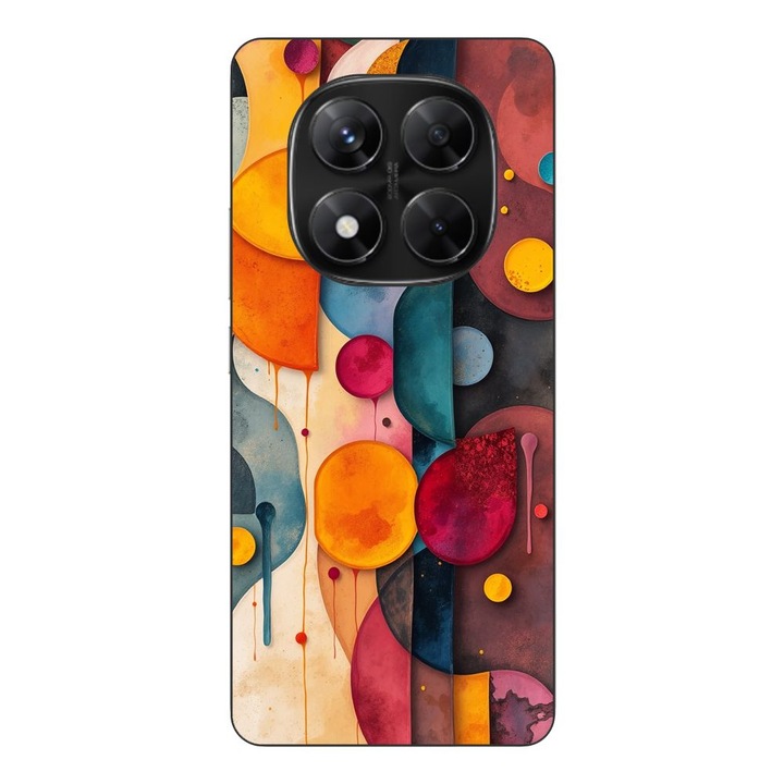 Husa compatibila cu Xiaomi Redmi Note 14 Pro 5G Silicon Gel Tpu Model Abstract Shapes and Colors