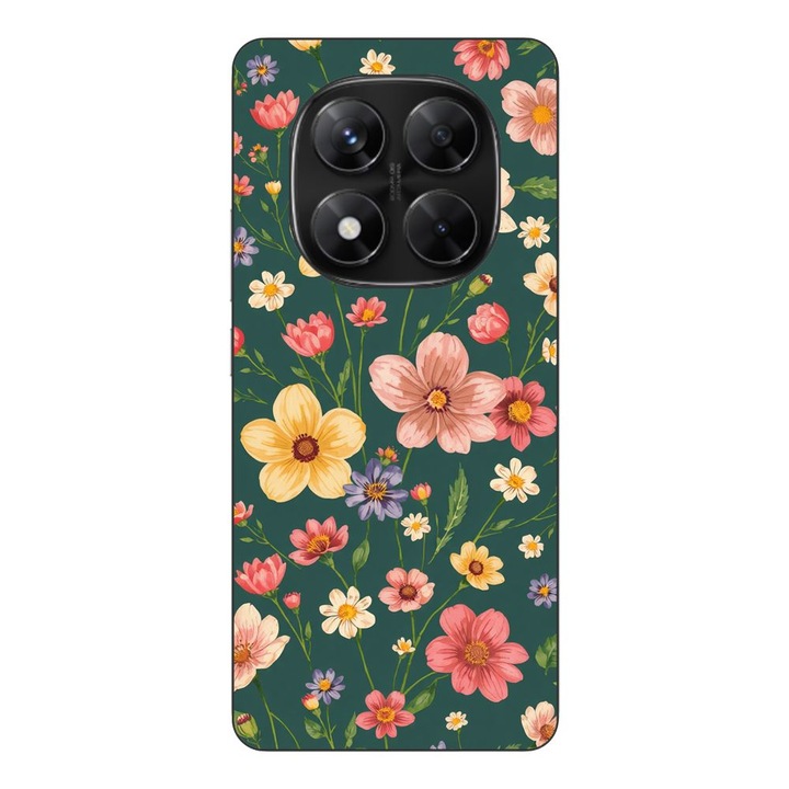 Husa compatibila cu Xiaomi Redmi Note 14 Pro 5G Silicon Gel Tpu Model Vintage Spring Flowers