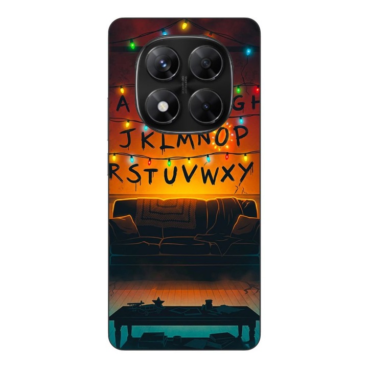 Husa compatibila cu Xiaomi Redmi Note 14 Pro 5G Silicon Gel Tpu Model Stranger Things Alphabet Fairy Lights