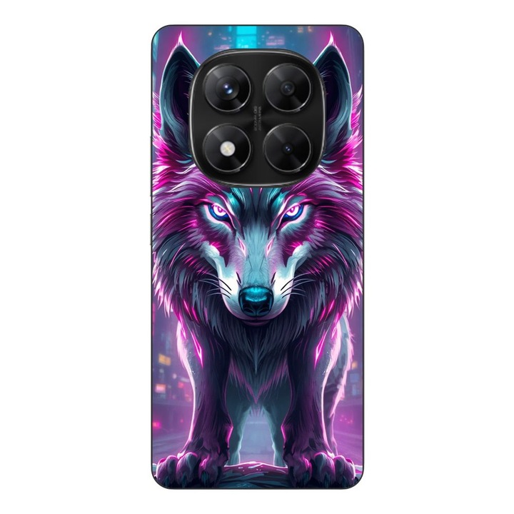 Husa compatibila cu Xiaomi Redmi Note 14 Pro 5G Silicon Gel Tpu Model Cyberpunk Wolf