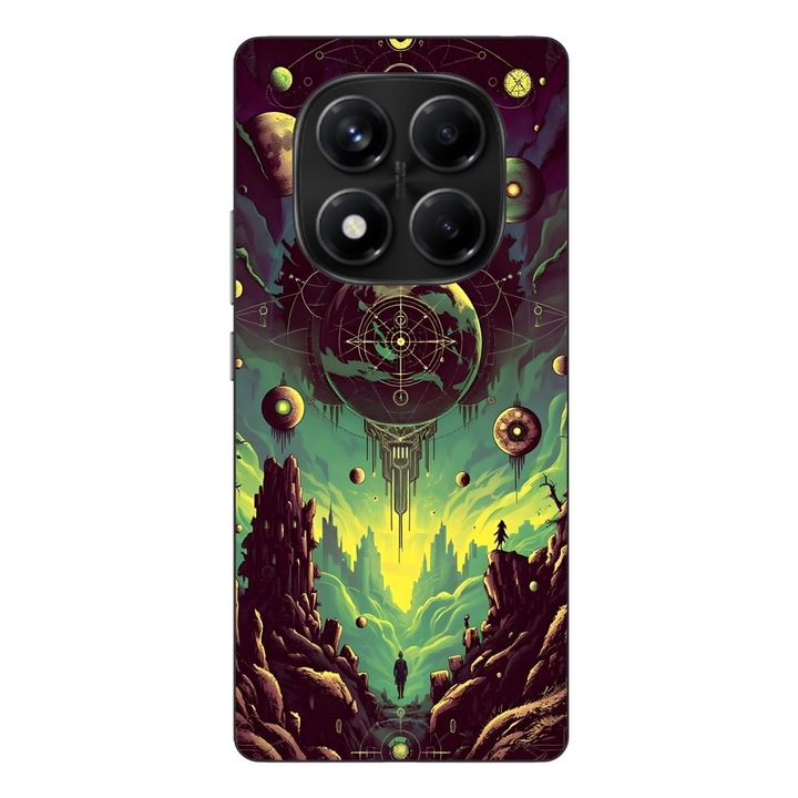 Husa compatibila cu Xiaomi Redmi Note 14 Pro 4G Silicon Gel Tpu Model Mystical Planet