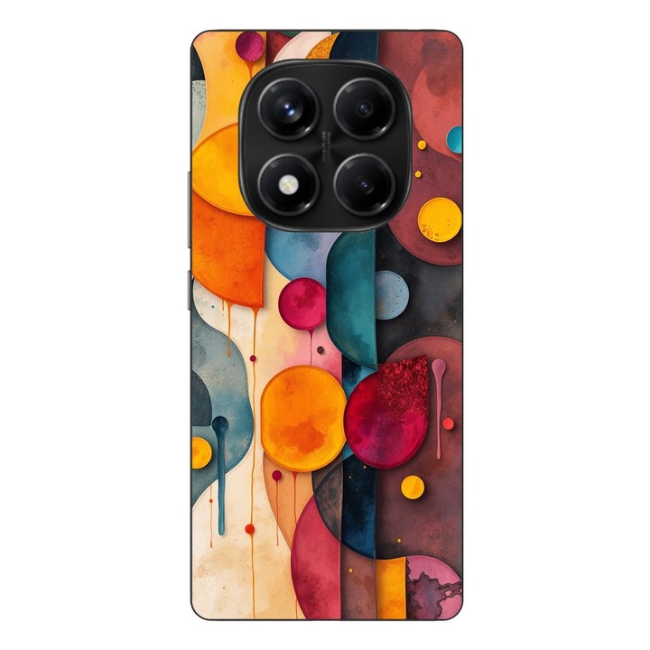 Husa compatibila cu Xiaomi Redmi Note 14 Pro 4G Silicon Gel Tpu Model Abstract Shapes and Colors