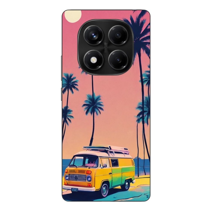 Husa compatibila cu Xiaomi Redmi Note 14 Pro 4G Silicon Gel Tpu Model Summer Vibes Camper and Palms Pop Art