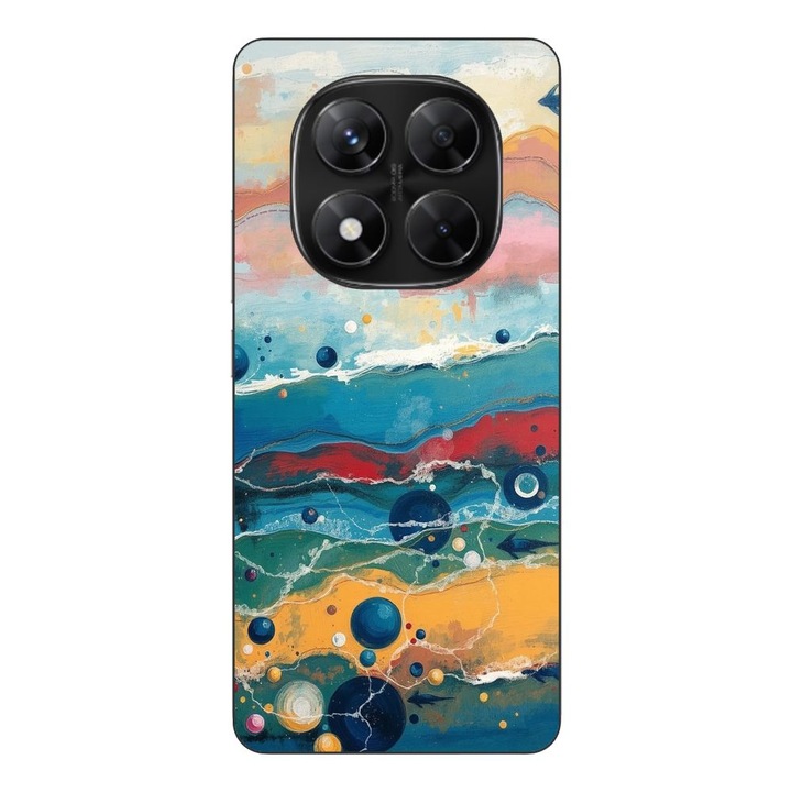 Husa compatibila cu Xiaomi Redmi Note 14 Pro 5G Silicon Gel Tpu Model Painted Waterworld