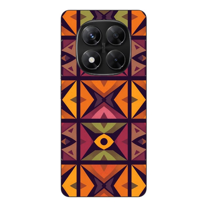 Husa compatibila cu Xiaomi Redmi Note 14 Pro 5G Silicon Gel Tpu Model Tribal Retro Shapes