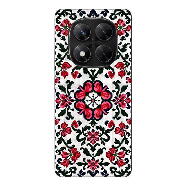 Husa compatibila cu Xiaomi Redmi Note 14 Pro 5G Silicon Gel Tpu Model Traditional Knit Design