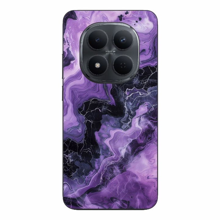 Husa compatibila cu Xiaomi Redmi Note 15 Pro Plus Silicon Gel Tpu Model Abstract Purple Marble