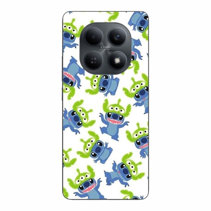 Husa compatibila cu Xiaomi Redmi Note 15 5G Silicon Gel Tpu Model Stitch Pattern With Green Alien