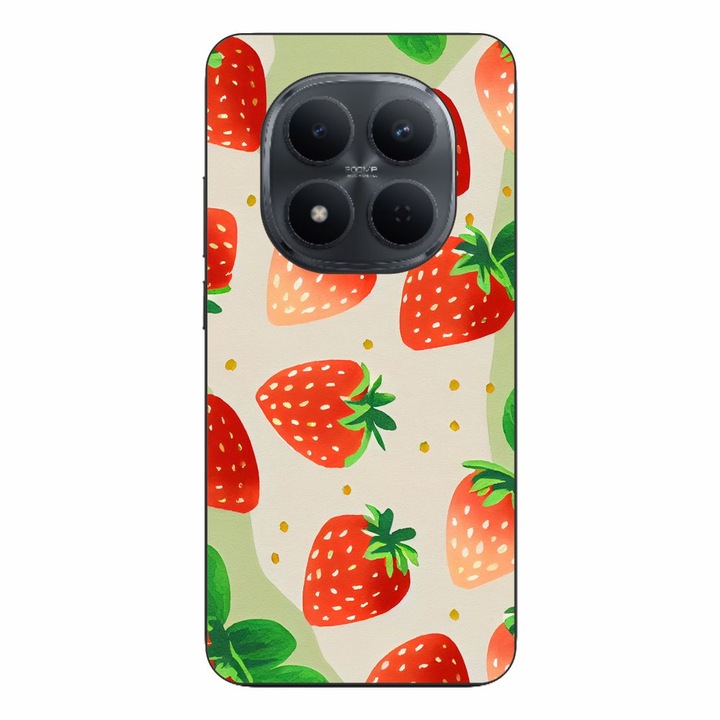 Husa compatibila cu Xiaomi Redmi Note 15 Pro Plus Silicon Gel Tpu Model Capsuni Pattern