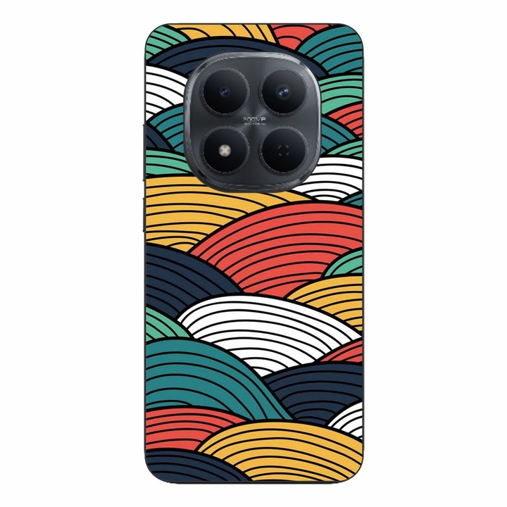 Husa compatibila cu Xiaomi Redmi Note 15 Pro Plus Silicon Gel Tpu Model Abstract Striped Peaks