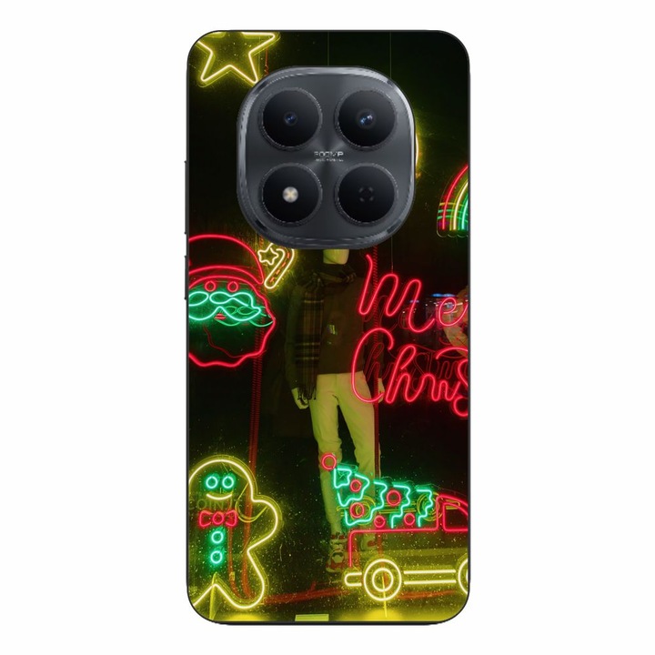 Husa compatibila cu Xiaomi Redmi Note 15 Pro Plus Silicon Gel Tpu Model Craciun Vitrina Neon Lights