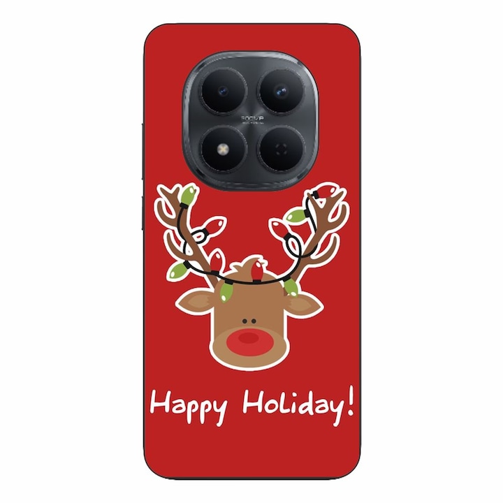 Husa compatibila cu Xiaomi Redmi Note 15 Pro Plus Silicon Gel Tpu Model Craciun Ren Happy Holiday