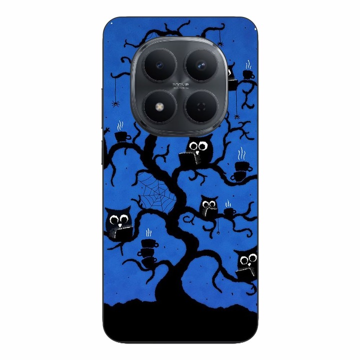Husa compatibila cu Xiaomi Redmi Note 15 Pro Plus Silicon Gel Tpu Model Halloween Tree Owls