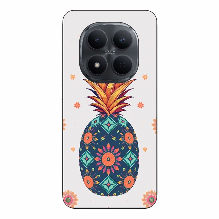 Husa compatibila cu Xiaomi Redmi Note 15 Pro Plus Silicon Gel Tpu Model Floral Pineapple
