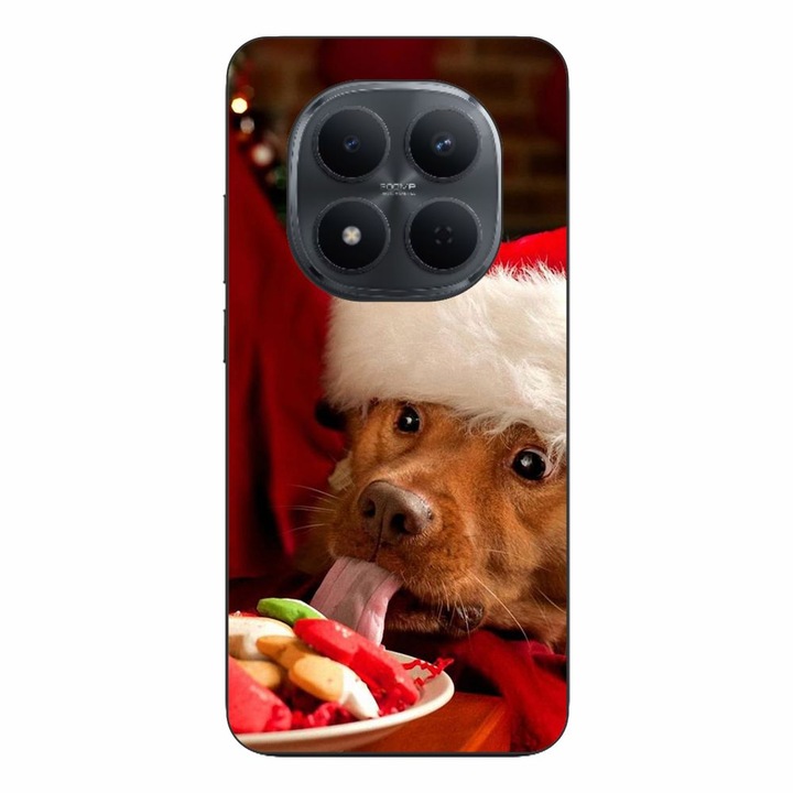 Husa compatibila cu Xiaomi Redmi Note 15 Pro Plus Silicon Gel Tpu Model Craciun Dog Eating Cookies