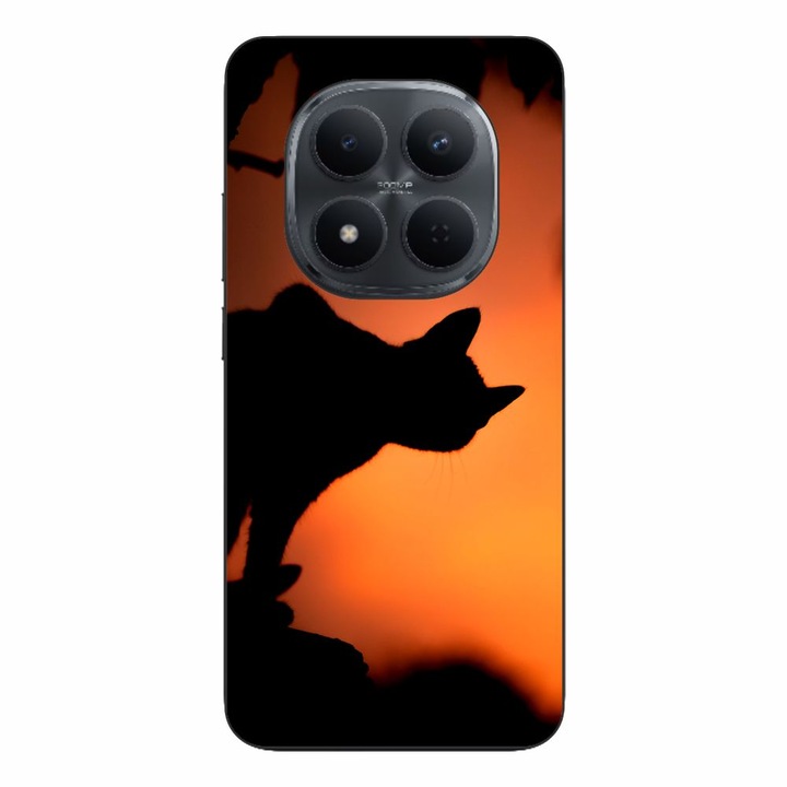 Husa compatibila cu Xiaomi Redmi Note 15 Pro Plus Silicon Gel Tpu Model Halloween Pisica Neagra