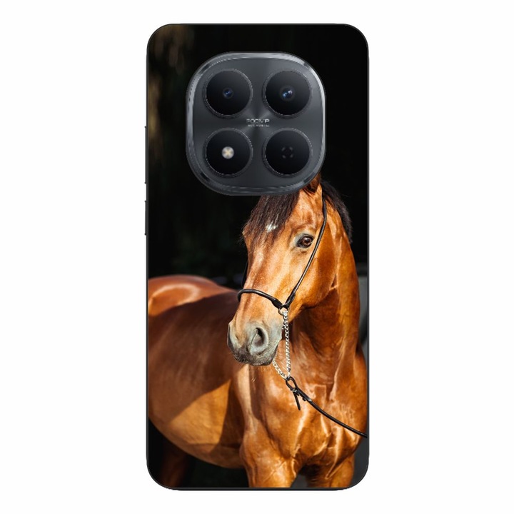 Husa compatibila cu Xiaomi Redmi Note 15 Pro Plus Silicon Gel Tpu Model Cal pe Fundal Negru