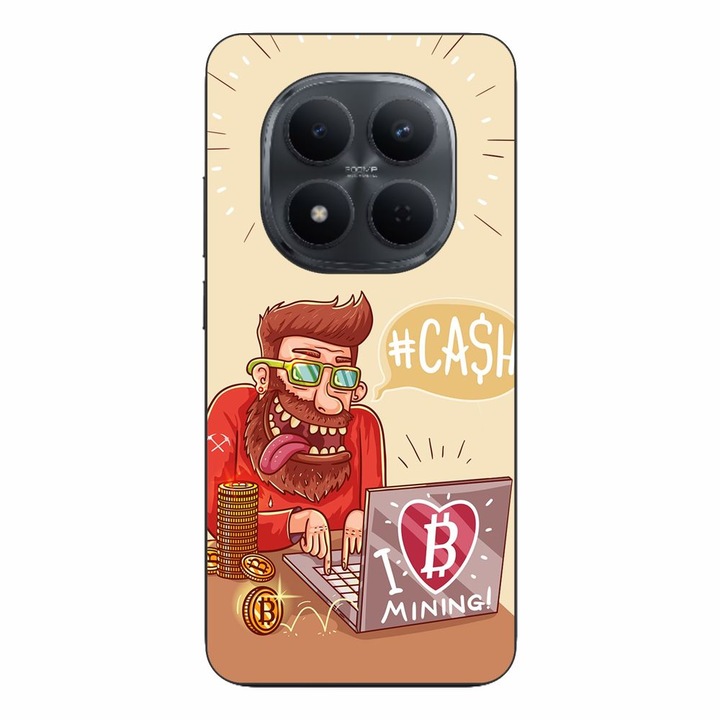 Husa compatibila cu Xiaomi Redmi Note 15 Pro Plus Silicon Gel Tpu Model BTC Mining