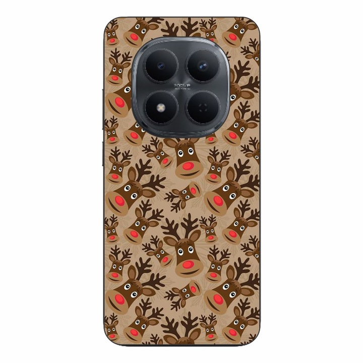 Husa compatibila cu Xiaomi Redmi Note 15 Pro Plus Silicon Gel Tpu Model Craciun Rudolf Pattern