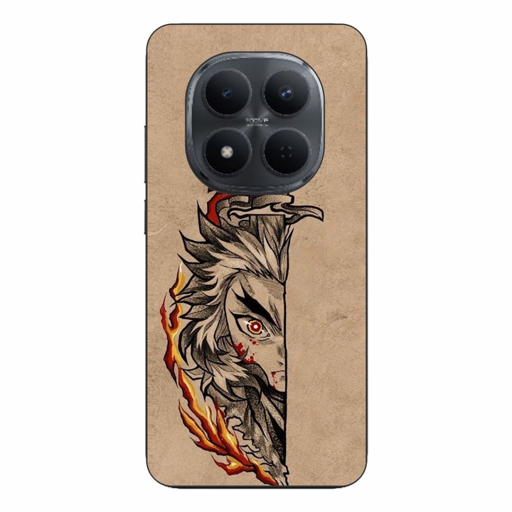 Husa compatibila cu Xiaomi Redmi Note 15 Pro Plus Silicon Gel Tpu Model Demon Slayer Rengoku Sword