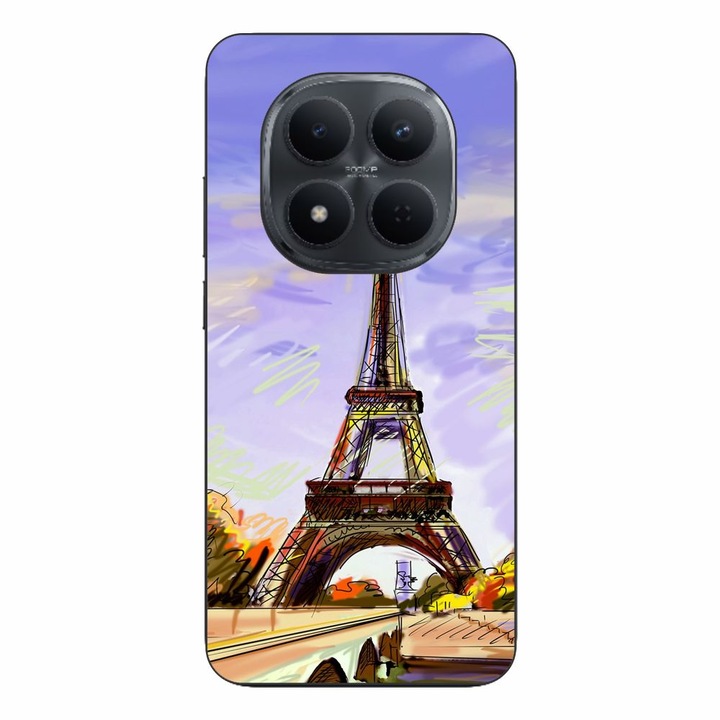 Husa compatibila cu Xiaomi Redmi Note 15 Pro Plus Silicon Gel Tpu Model Desen Turnul Eiffel