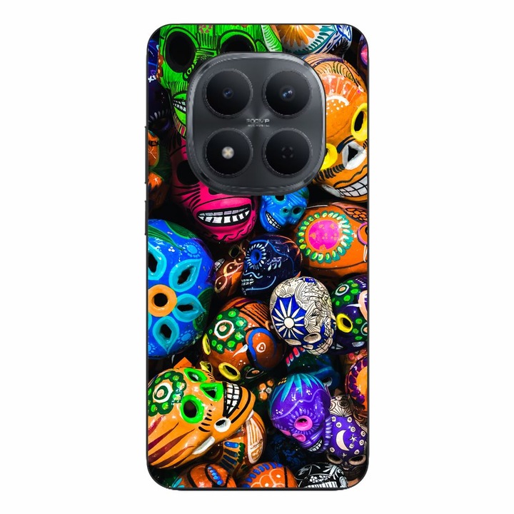 Husa compatibila cu Xiaomi Redmi Note 15 Pro Plus Silicon Gel Tpu Model Halloween Cranii Colorate
