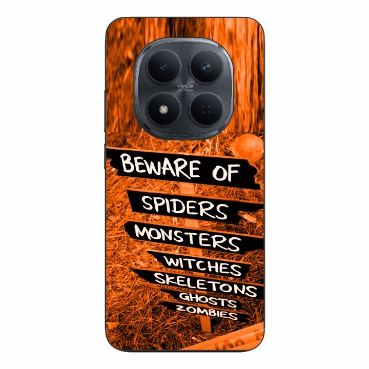 Husa compatibila cu Xiaomi Redmi Note 15 Pro Plus Silicon Gel Tpu Model Halloween Beware Signs