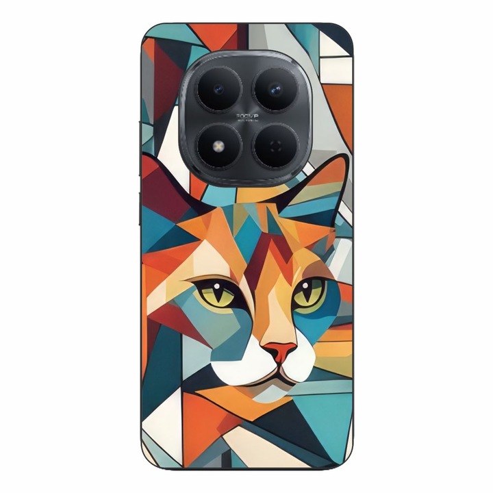 Husa compatibila cu Xiaomi Redmi Note 15 Pro Plus Silicon Gel Tpu Model Cubic Cat Art
