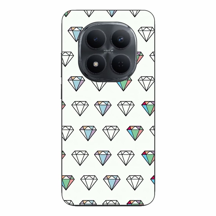 Husa compatibila cu Xiaomi Redmi Note 15 Pro Plus Silicon Gel Tpu Model Diamonds Pattern Transparenta
