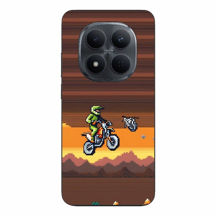 Husa compatibila cu Xiaomi Redmi Note 15 Pro Plus Silicon Gel Tpu Model Pixel Art Motorcross