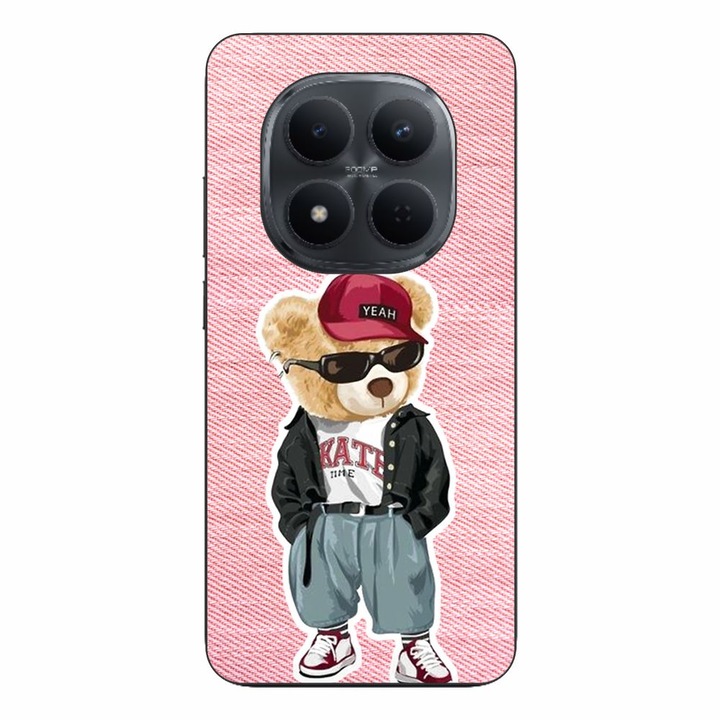Husa compatibila cu Xiaomi Redmi Note 15 Pro Plus Silicon Gel Tpu Model Pink Jeans Bear