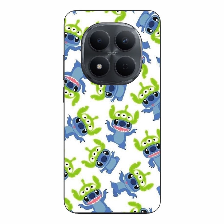 Husa compatibila cu Xiaomi Redmi Note 15 Pro Plus Silicon Gel Tpu Model Stitch Pattern With Green Alien