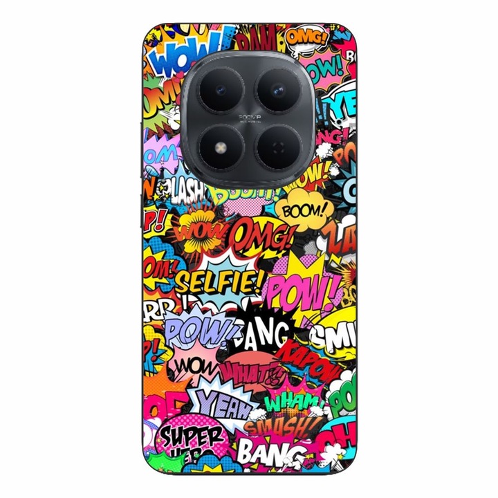 Husa compatibila cu Xiaomi Redmi Note 15 Pro 5G Silicon Gel Tpu Model Pop Art Pow Wow Boom