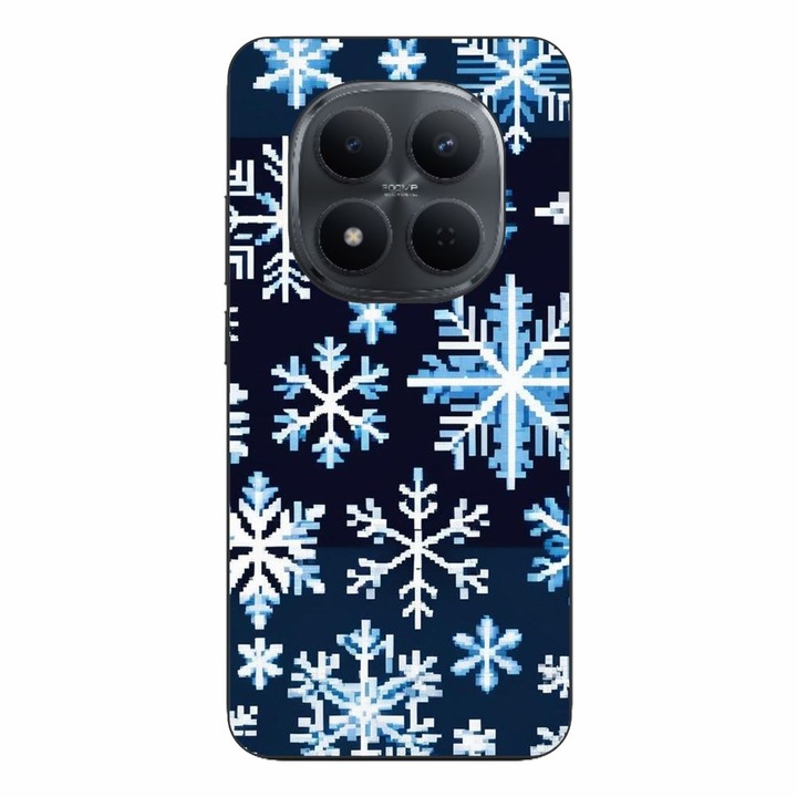 Husa compatibila cu Xiaomi Redmi Note 15 Pro Plus Silicon Gel Tpu Model Pixel Art Snowflakes