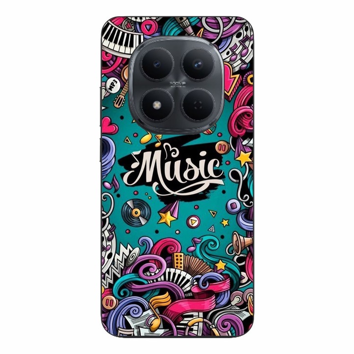 Husa compatibila cu Xiaomi Redmi Note 15 Pro Plus Silicon Gel Tpu Model Pop Art Music