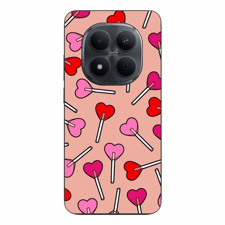 Husa compatibila cu Xiaomi Redmi Note 15 Pro Plus Silicon Gel Tpu Model Valentines Heart Lolipops