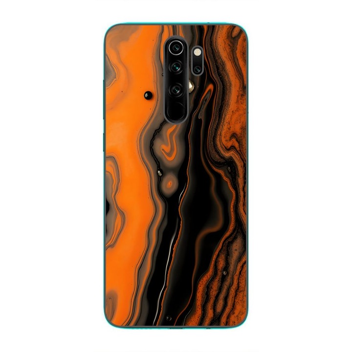 Husa compatibila cu Xiaomi Redmi Note 8 Pro Silicon Gel Tpu Model Metallic Lava Flow Pattern