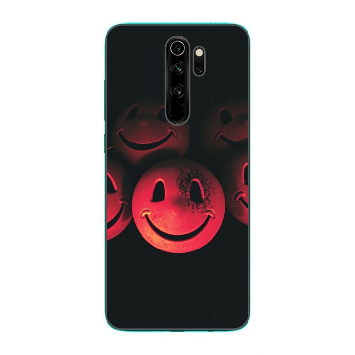 Husa compatibila cu Xiaomi Redmi Note 8 Pro Silicon Gel Tpu Model Grungy Smiley Faces