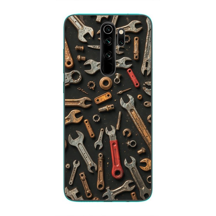 Husa compatibila cu Xiaomi Redmi Note 8 Pro Silicon Gel Tpu Model Mechanic Tools Pattern
