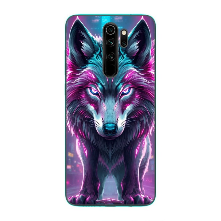 Husa compatibila cu Xiaomi Redmi Note 8 Pro Silicon Gel Tpu Model Cyberpunk Wolf