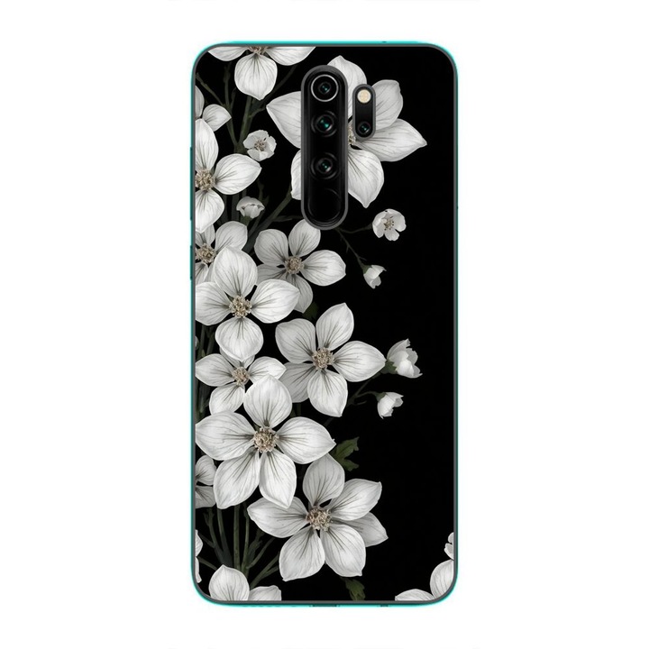 Husa compatibila cu Xiaomi Redmi Note 8 Pro Silicon Gel Tpu Model Pure White Flowers