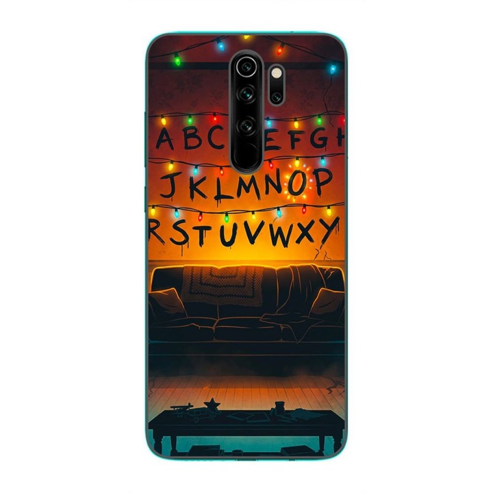 Husa compatibila cu Xiaomi Redmi Note 8 Pro Silicon Gel Tpu Model Stranger Things Alphabet Fairy Lights