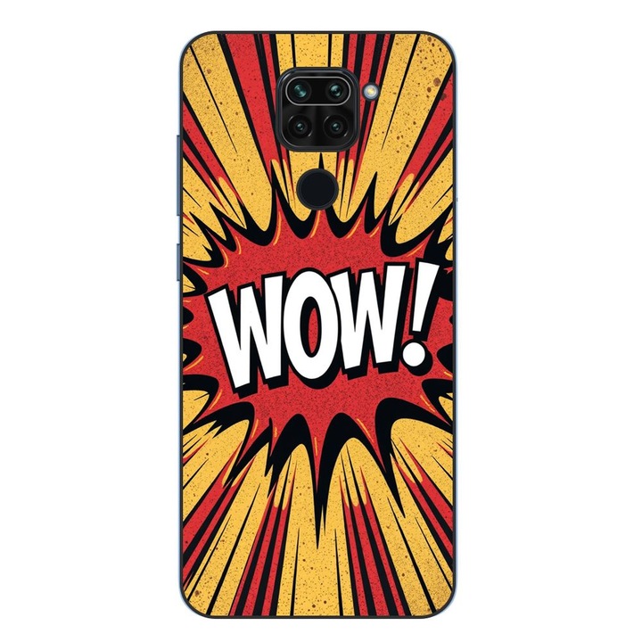 Husa compatibila cu Xiaomi Redmi Note 9 Silicon Gel Tpu Model Comic Book WOW Text