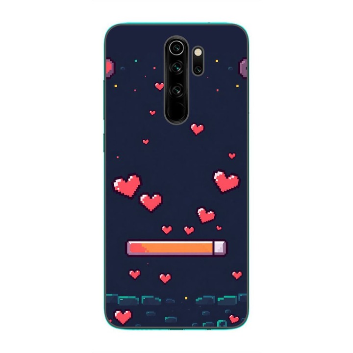 Husa compatibila cu Xiaomi Redmi Note 8 Pro Silicon Gel Tpu Model Pixelated Healthbar