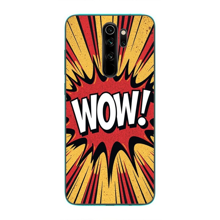 Husa compatibila cu Xiaomi Redmi Note 8 Pro Silicon Gel Tpu Model Comic Book WOW Text