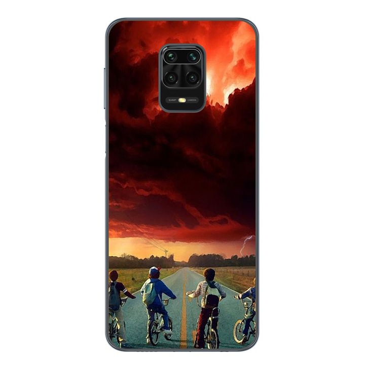 Husa compatibila cu Xiaomi Redmi Note 9 Pro Silicon Gel Tpu Model Stranger Things Red Sky