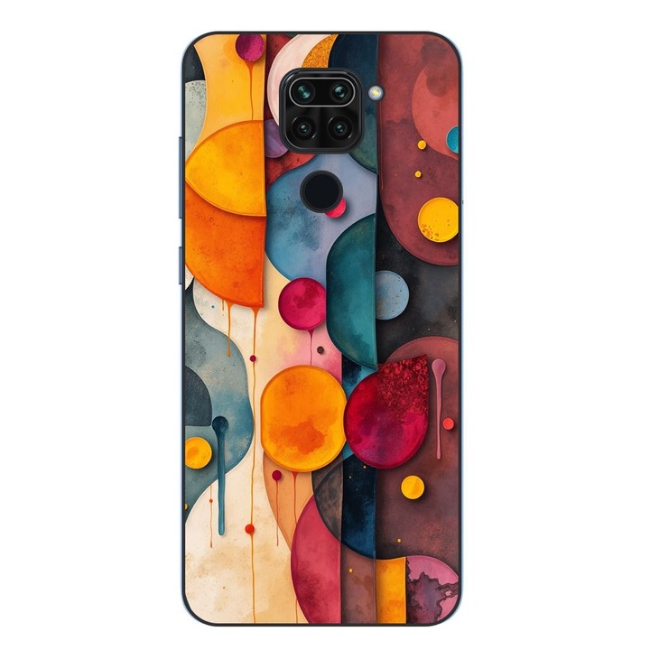 Husa compatibila cu Xiaomi Redmi Note 9 Silicon Gel Tpu Model Abstract Shapes and Colors